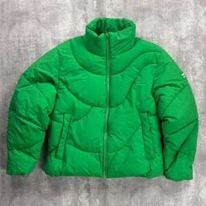 Zara Vibrant Green Puffer Jacket